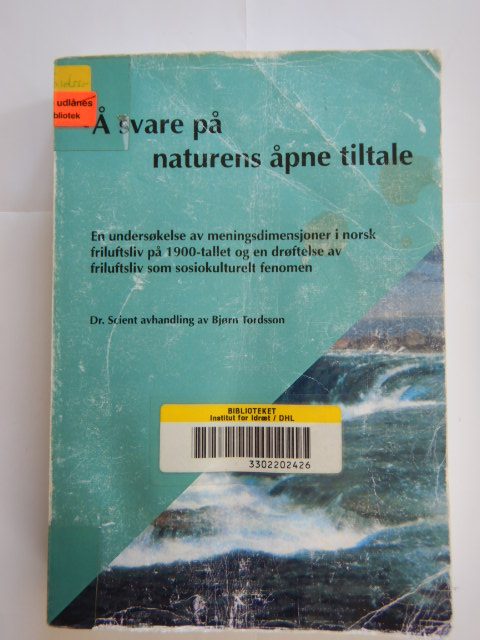 Forside: Å svare på naturens åpne tiltale